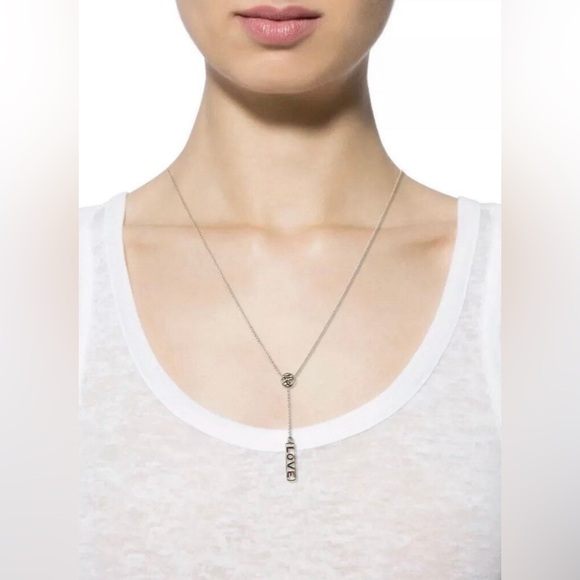 $1200 Mary Margrill M2 Solid 14K Yellow Gold LOVE SkippyDiggy Diamond Necklace - Picture 3 of 17